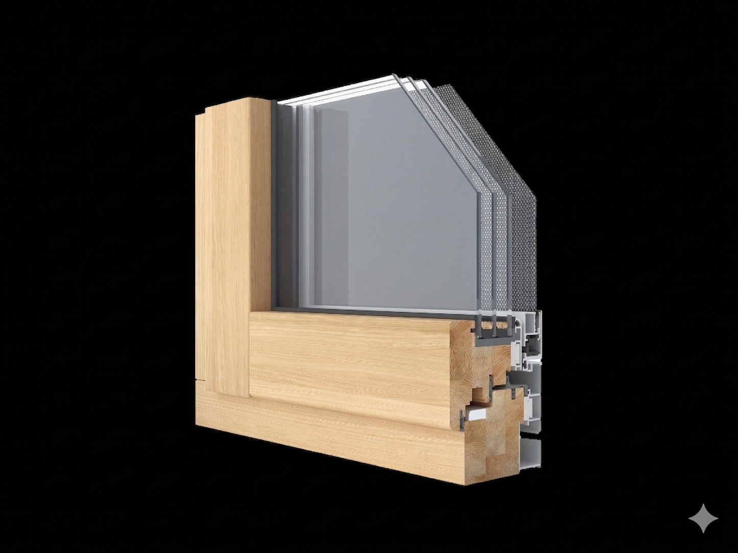 T92TA timber alu clad window